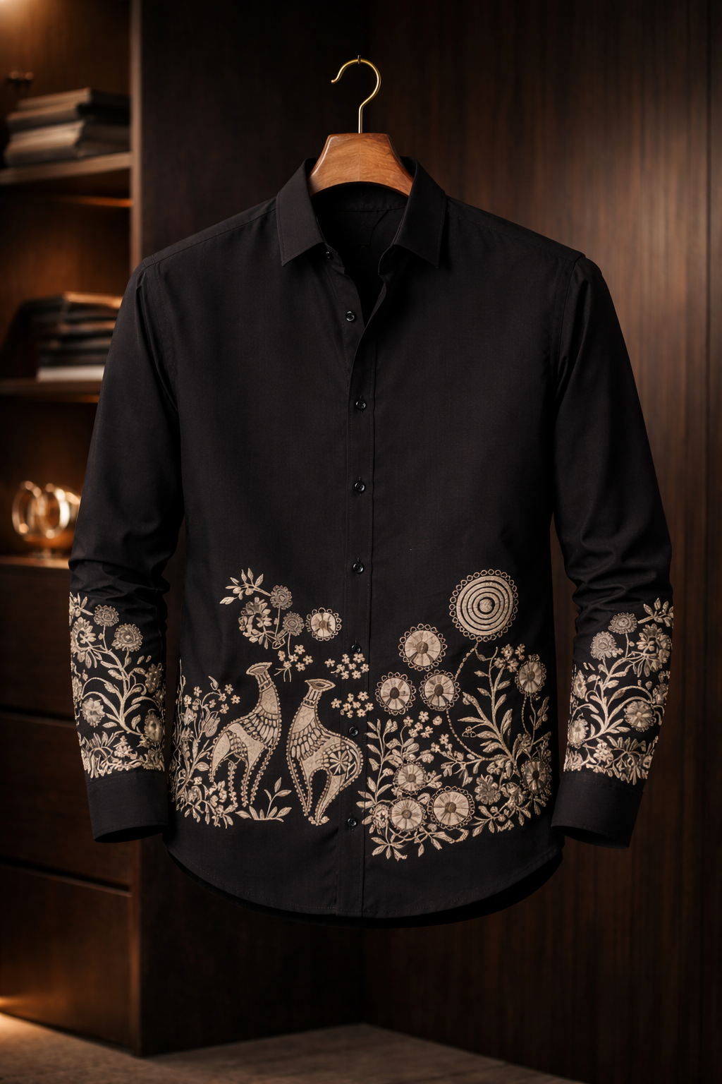 printed Heritage Shirt - Black